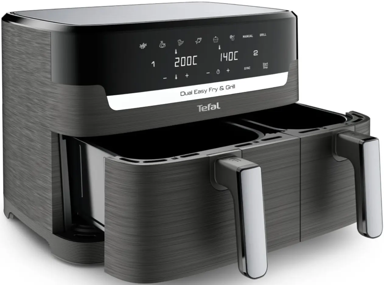Аэрофритюрница Tefal Dual Easy Fry & Grill EY905B10 (Coal Grey) - 2