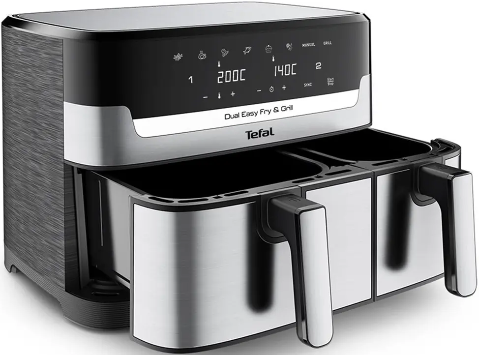 Аэрофритюрница Tefal Dual Easy Fry & Grill EY905D10 (Black/Inox) - 2