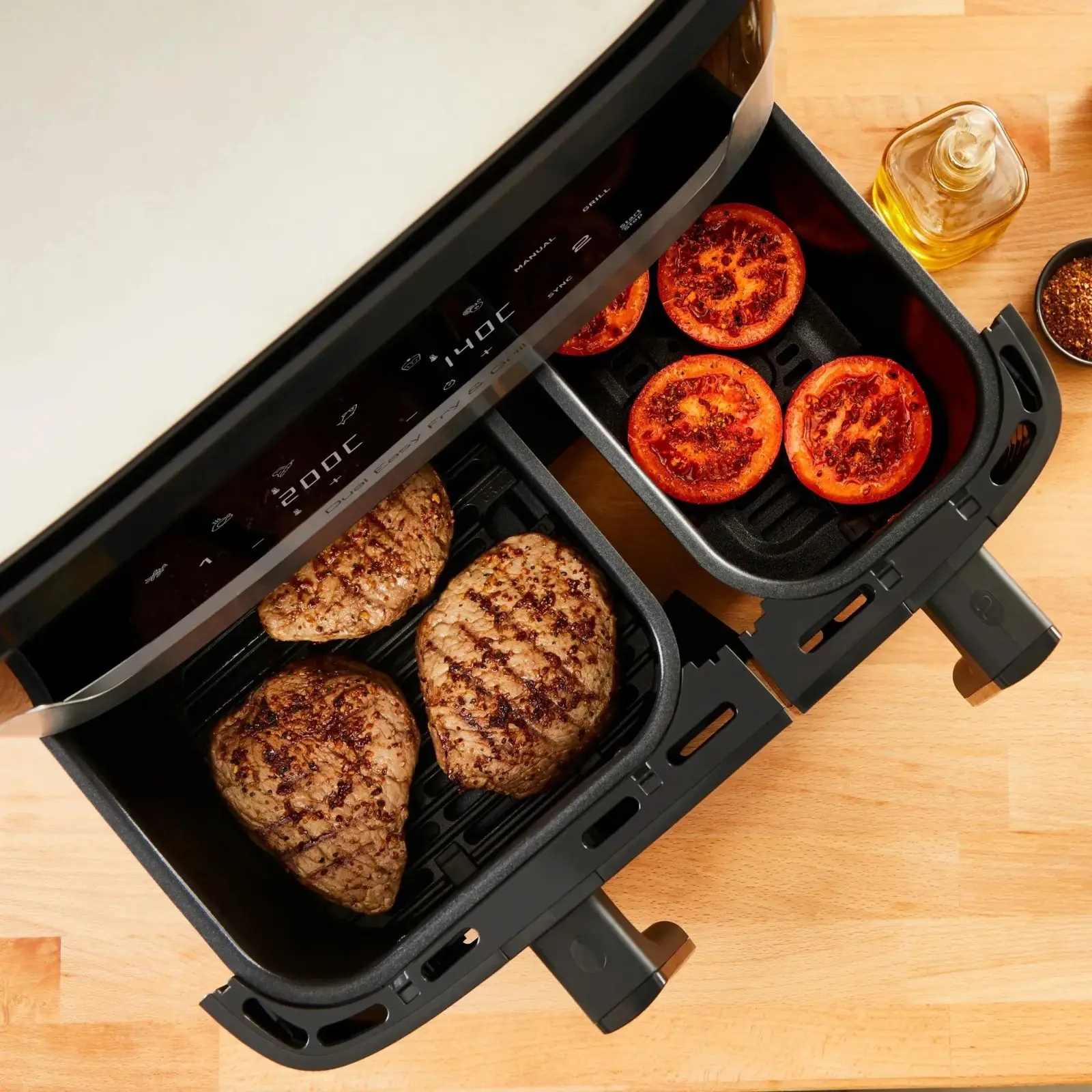 Аэрофритюрница Tefal Dual Easy Fry & Grill EY905D10 (Black/Inox) - 4