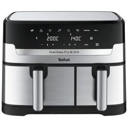 Аэрофритюрница Tefal Dual Easy Fry & Grill EY905D10 (Inox/Black)