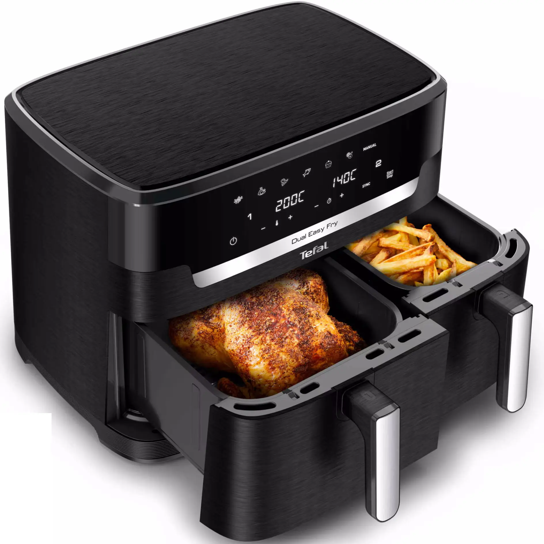 Аэрофритюрница Tefal Dual Easy Fry XXL EY9428E0 (Black)