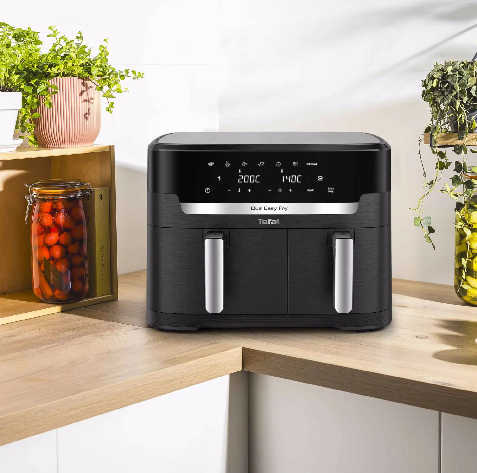 Аэрофритюрница Tefal Dual Easy Fry XXL EY9428E0 (Black)