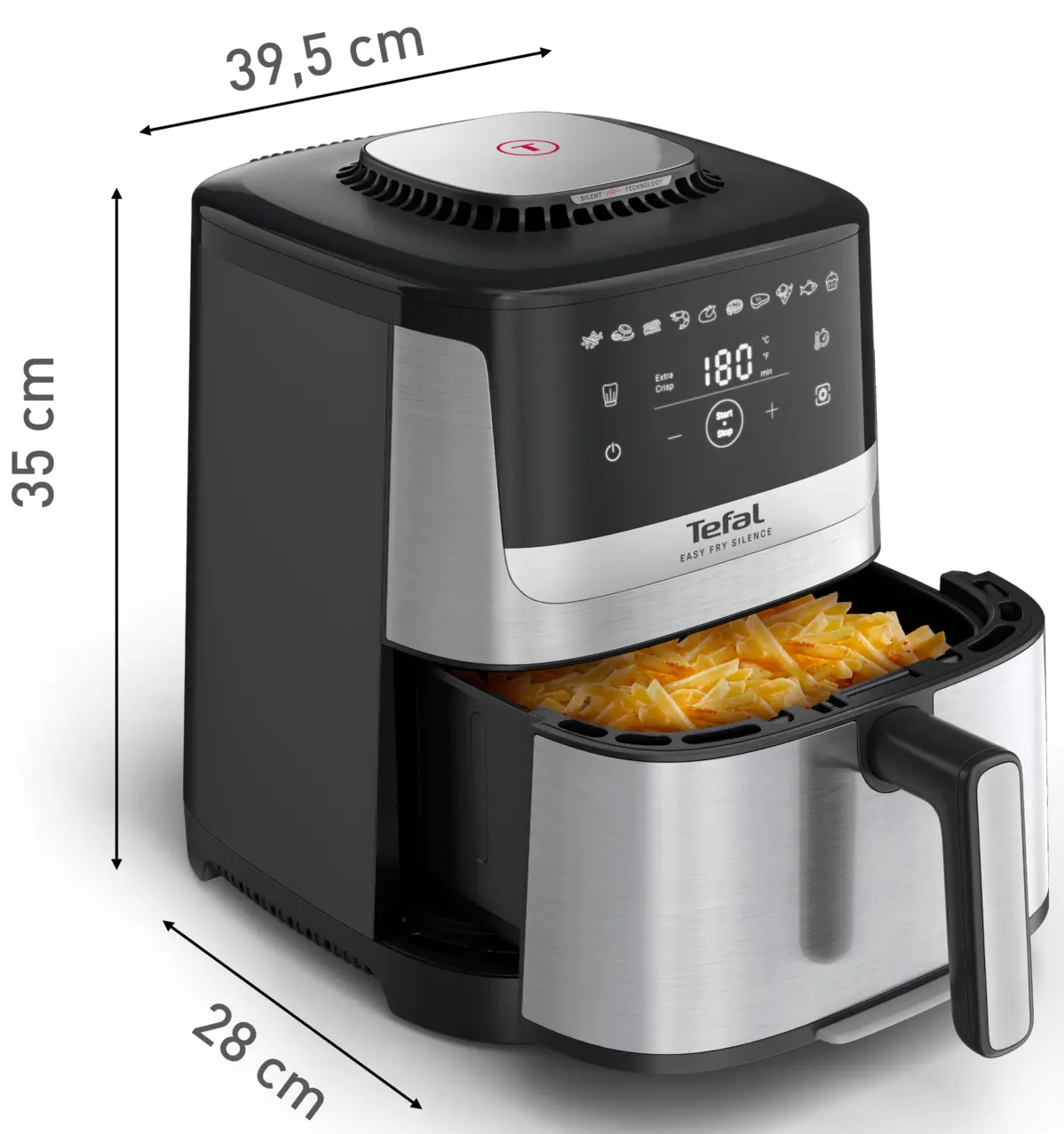 Friteuza cu aer cald Tefal EY552DE0 (Inox/Black)