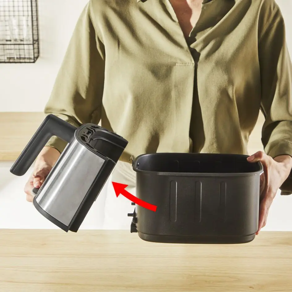 Friteuza cu aer cald Tefal EY552DE0 (Inox/Black)