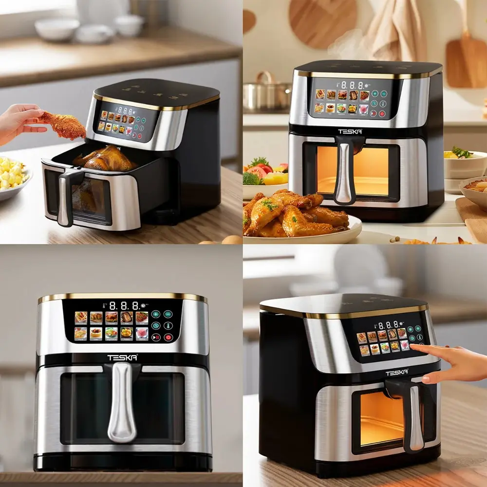 Friteuza cu aer cald Teska TK-21S-3 (Inox/Black)