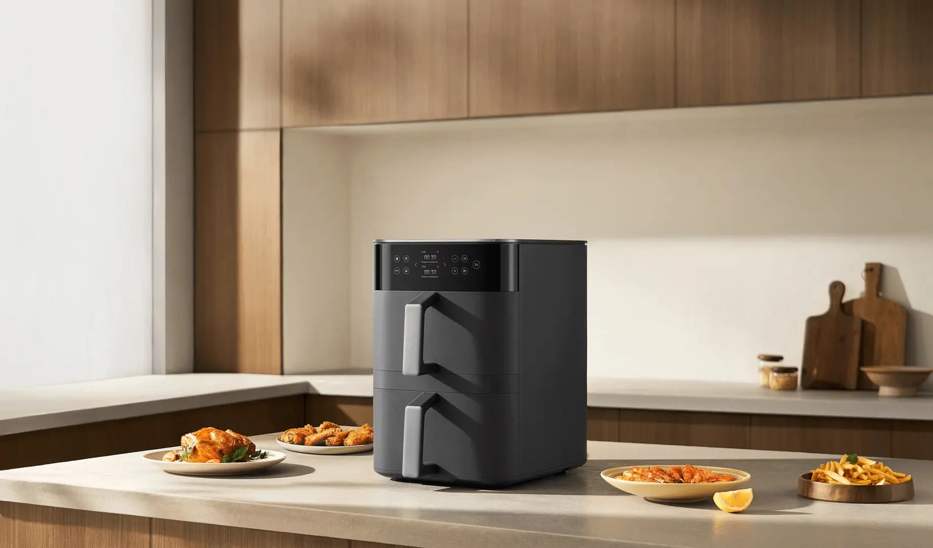 Аэрофритюрница Xiaomi Smart Double Stack (Black) - 7