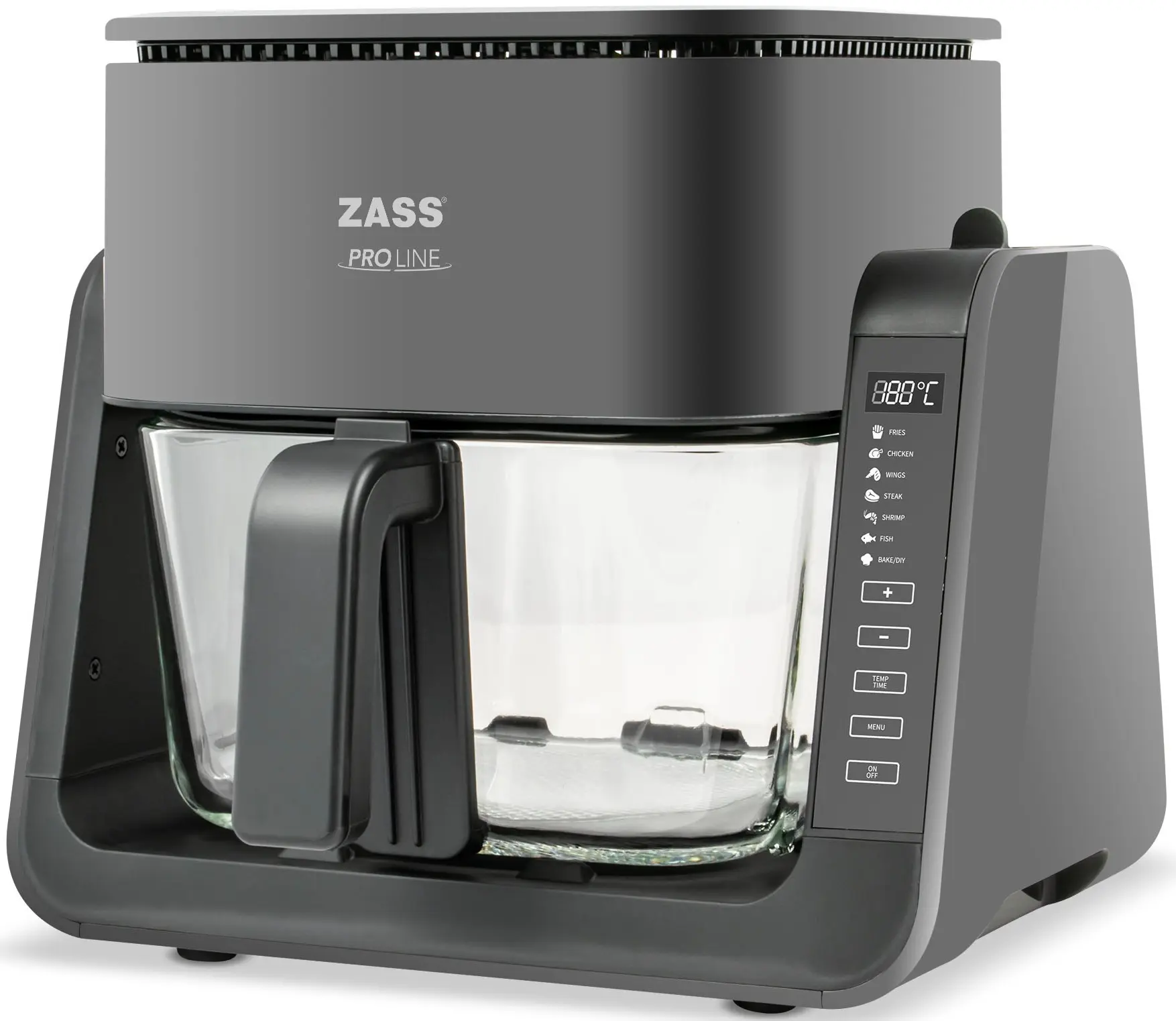 Аэрофритюрница 2в1 Zass ProLine ZAF 12 (Black) - 2