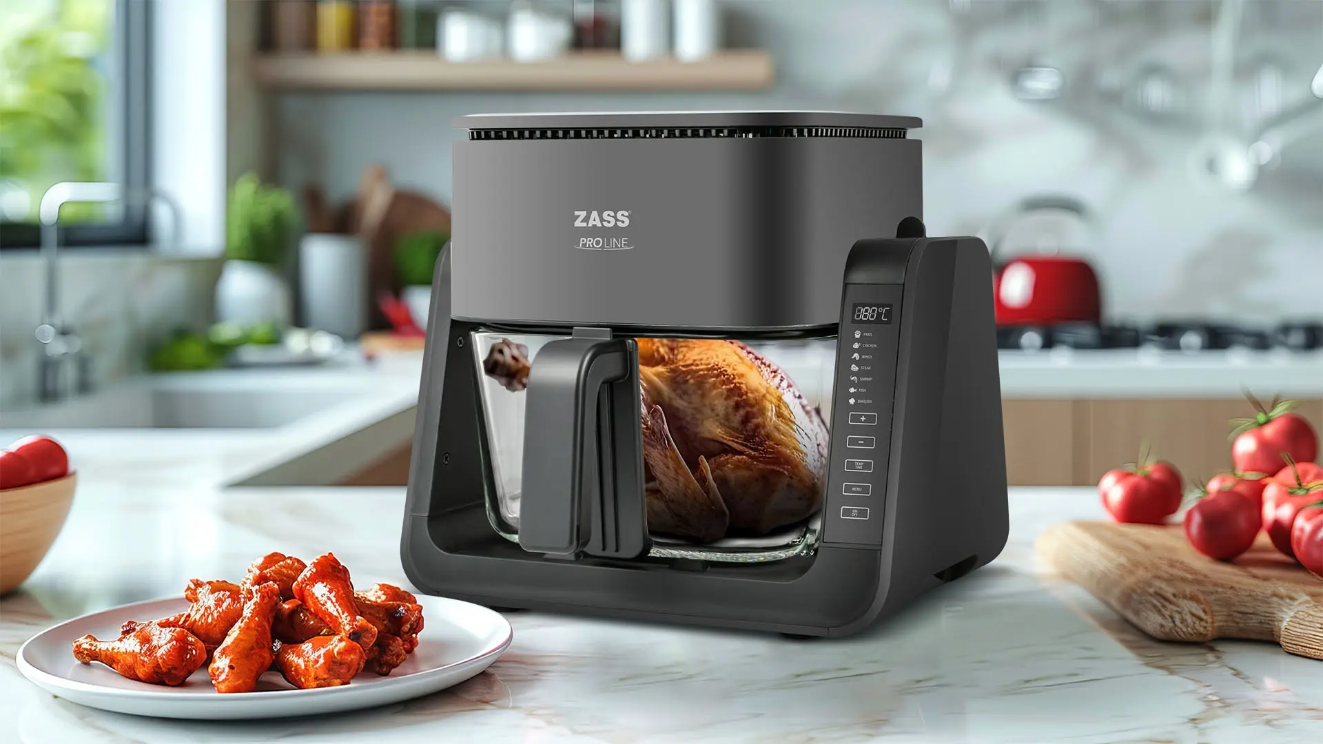 Аэрофритюрница 2в1 Zass ProLine ZAF 12 (Black) - 10