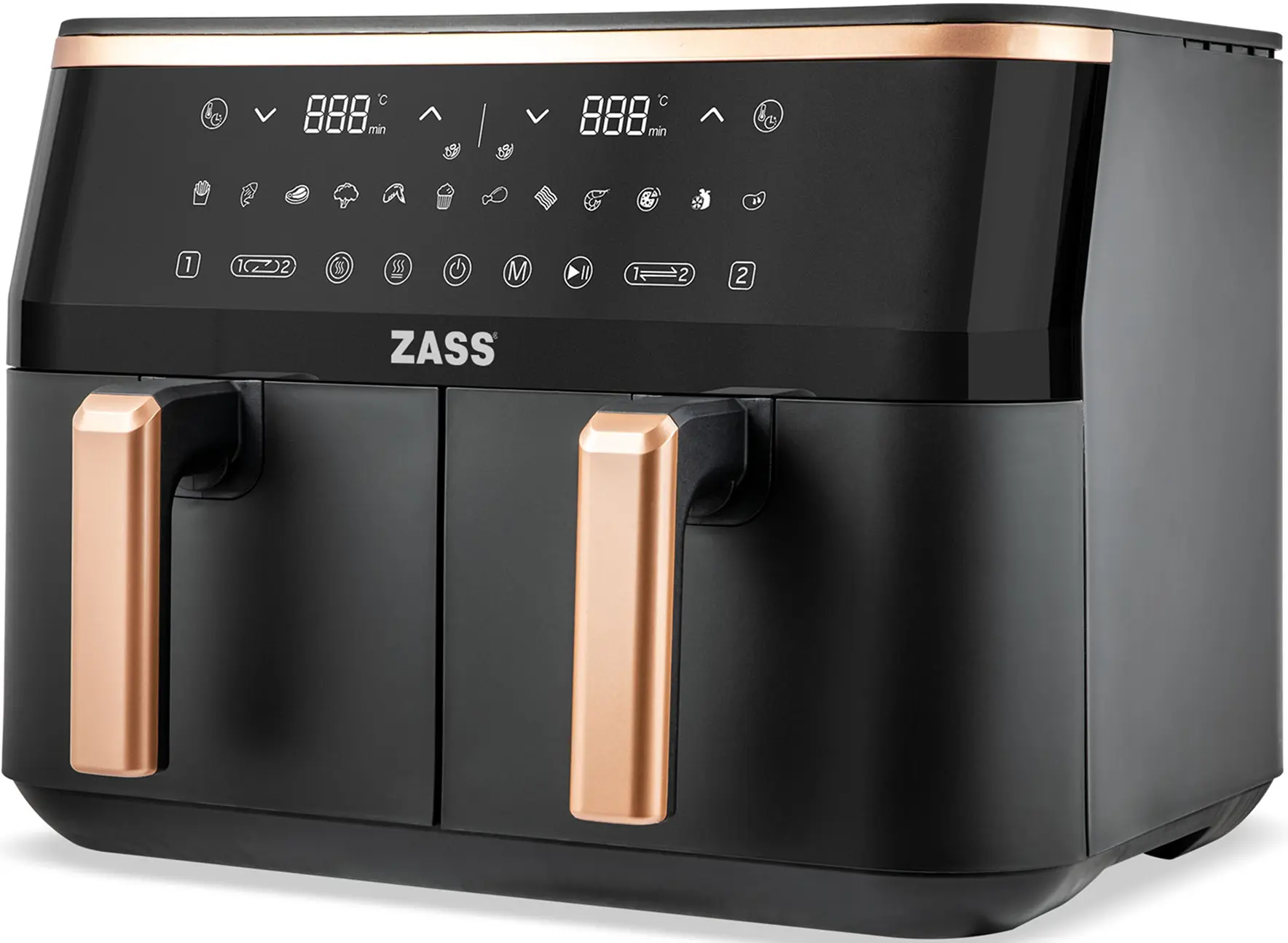Аэрофритюрница Zass Rose Gold ZAF 21 (Black/Copper) - 2