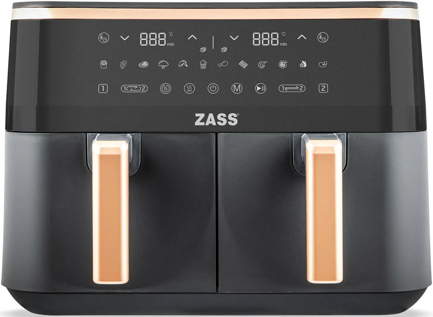 Аэрофритюрница Zass Rose Gold ZAF 21 (Black/Copper)