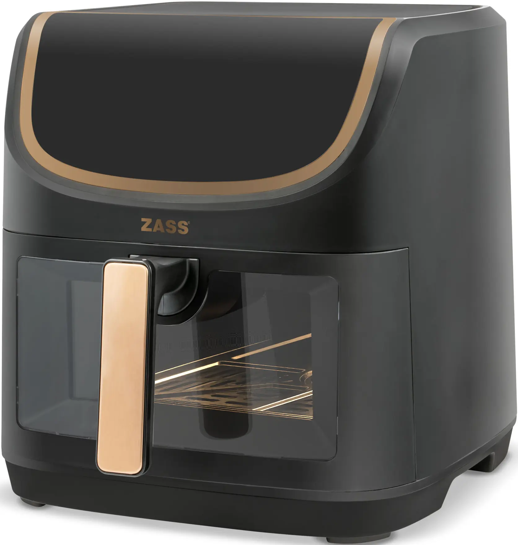 Аэрофритюрница Zass Rose Gold ZAF 22 (Black/Gold) - 2