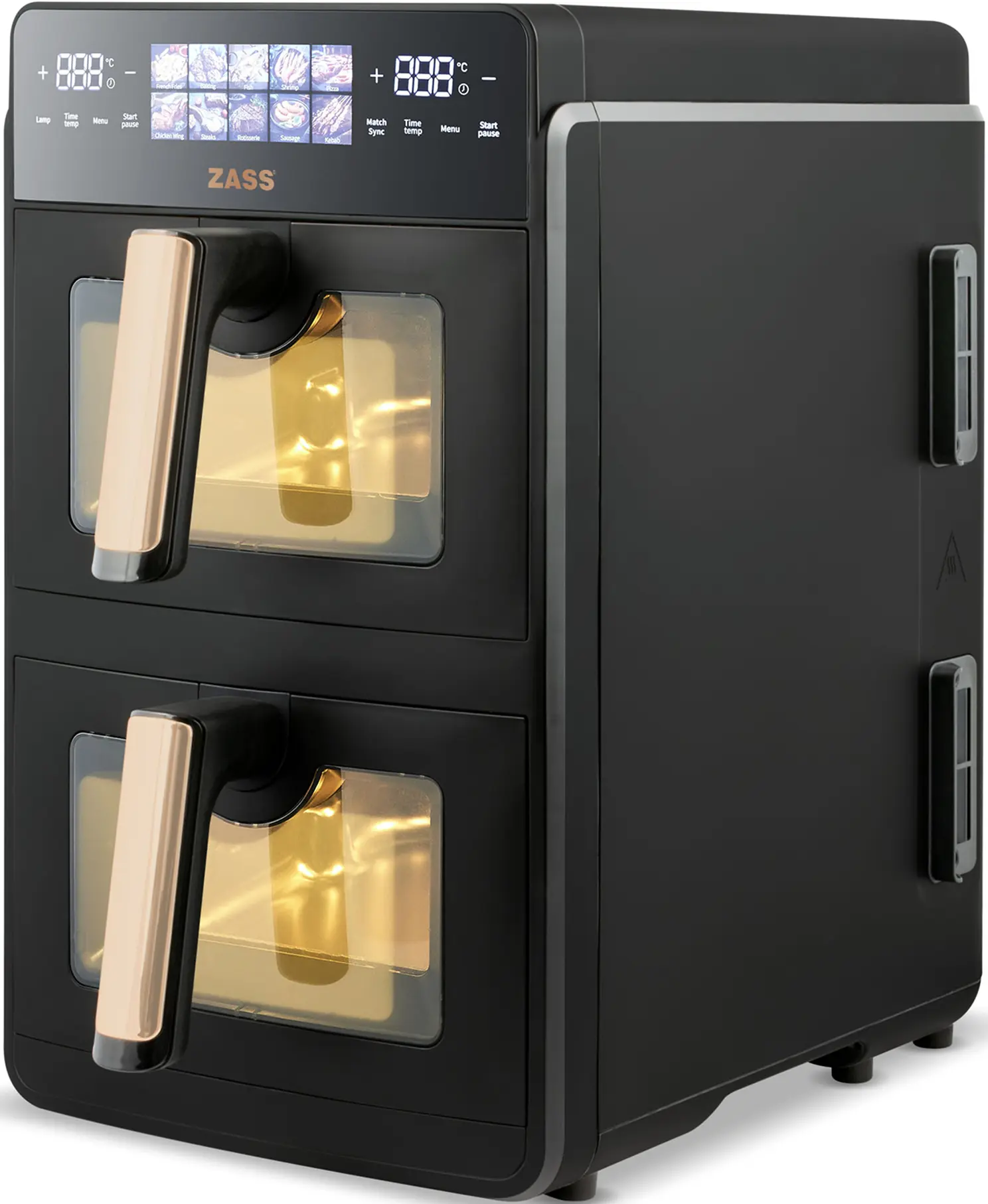 Аэрофритюрница Zass Rose Gold ZAF 23 (Black) - 2