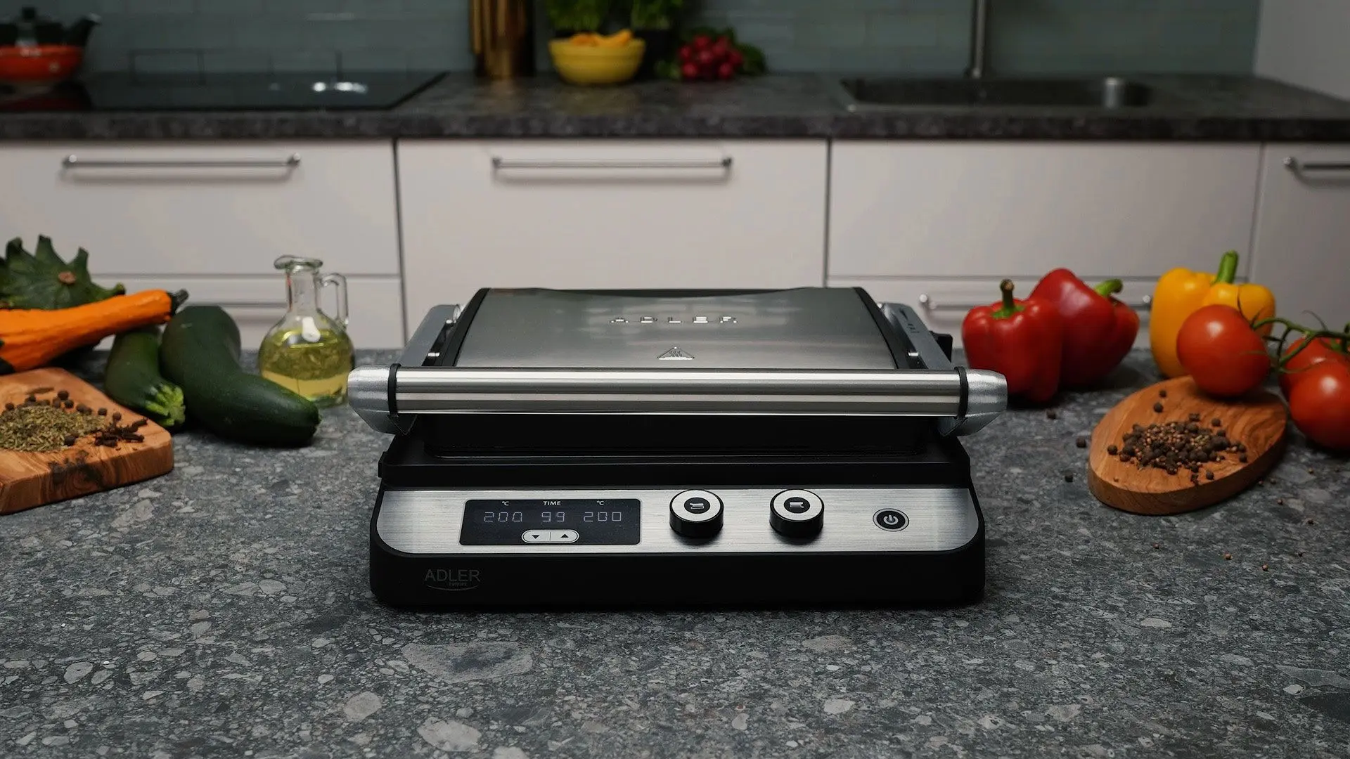 Электрогриль Adler AD 3059 (Inox/Black)