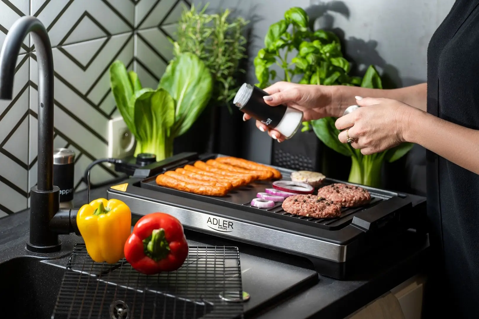 Grill electric Adler AD 6614 (Black)