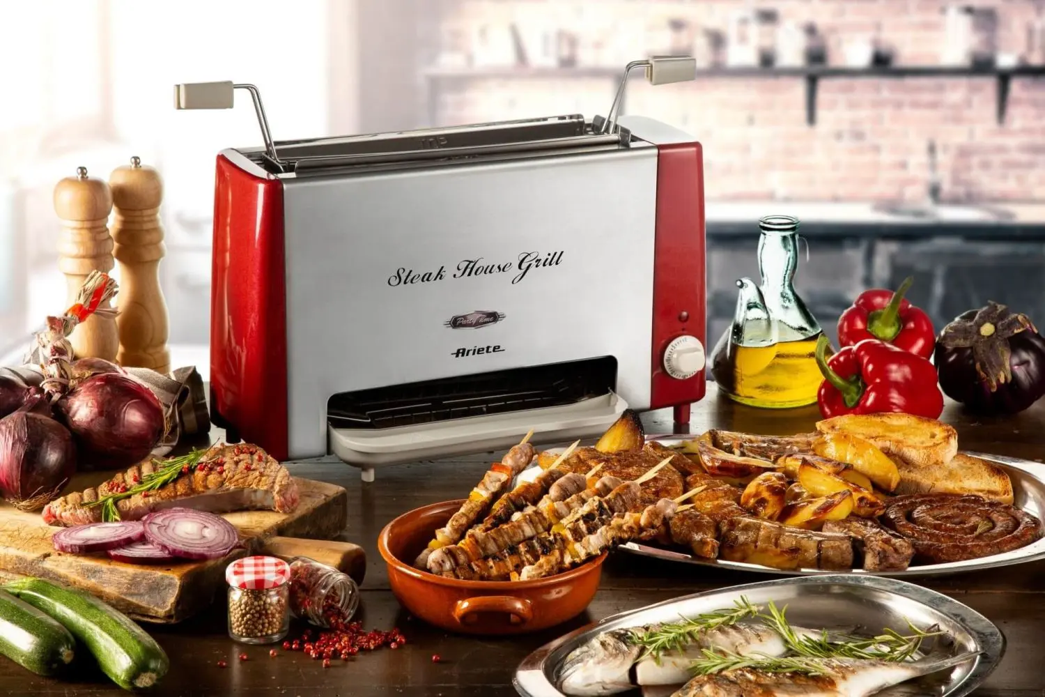 Grill electric Ariete Steak House 0730 (Red/Silver) - 3