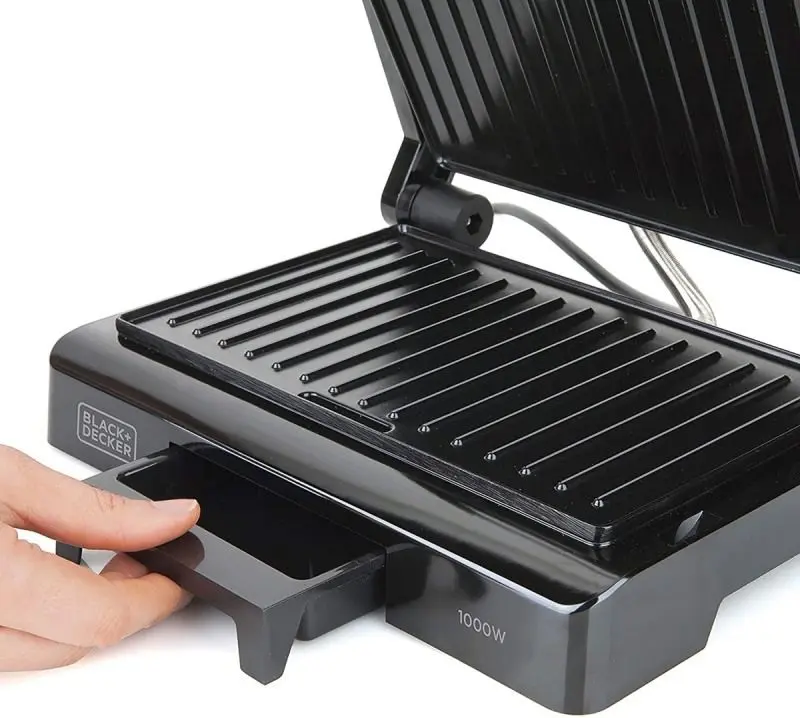 Grill electric Black&Decker BXGR1000E (Black/Inox) - 3