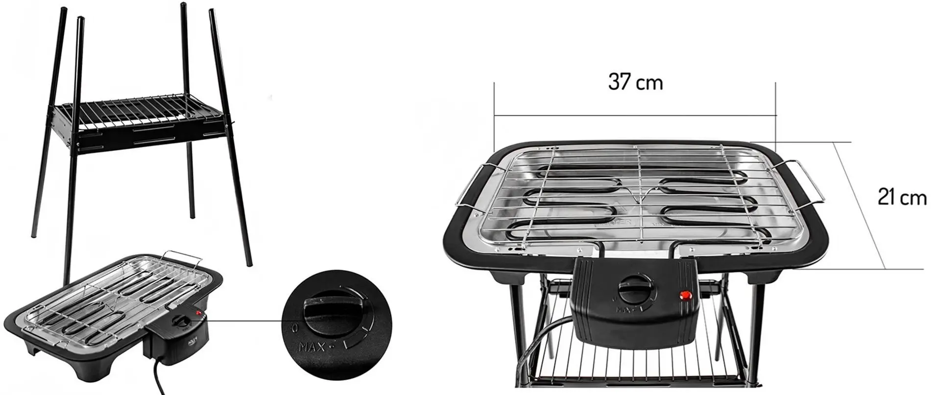 Gratar electric Camry CR 6612 (Black) - 8