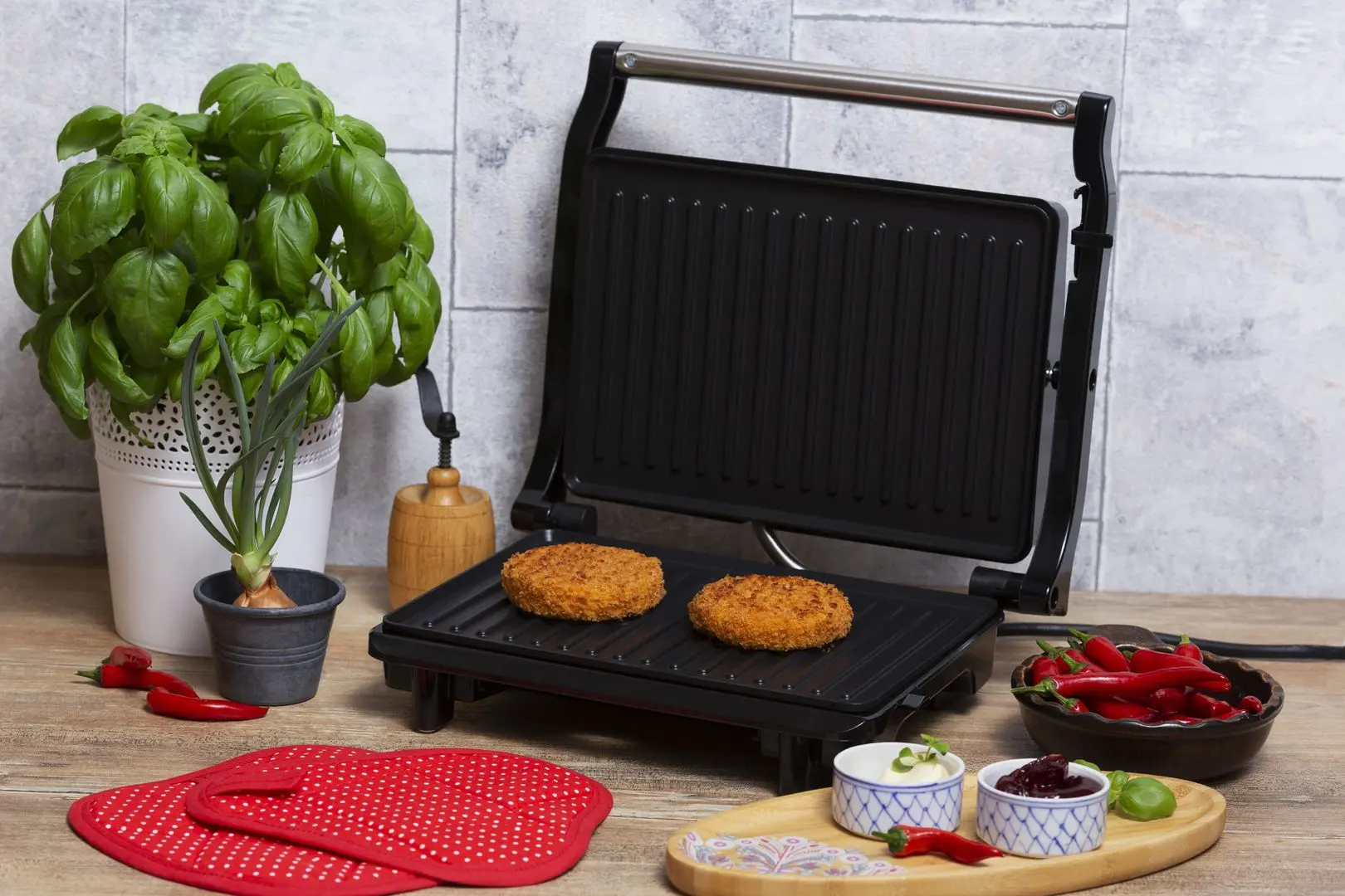 Электрогриль Camry CR 3044 (Black/Inox) - 9