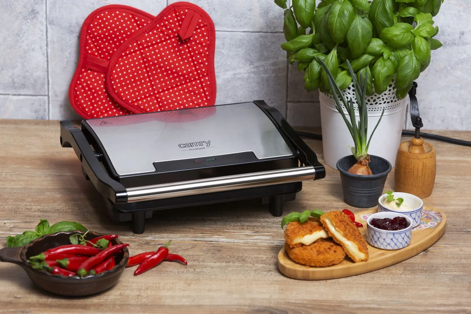 Электрогриль Camry CR 3044 (Black/Inox) - 10