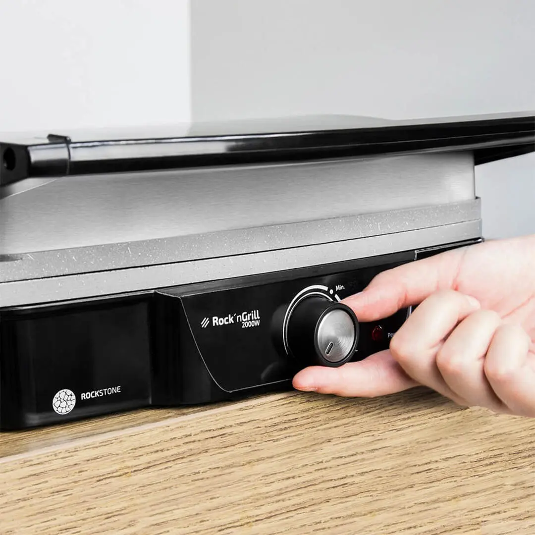 Grill electric 2in1 Cecotec Rock&Grill 2000 W (Silver/Black)