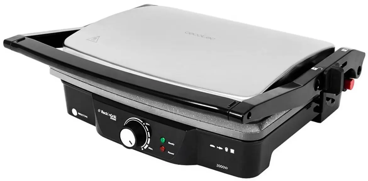Grill electric 2in1 Cecotec Rock&Grill 2000 W (Silver/Black)