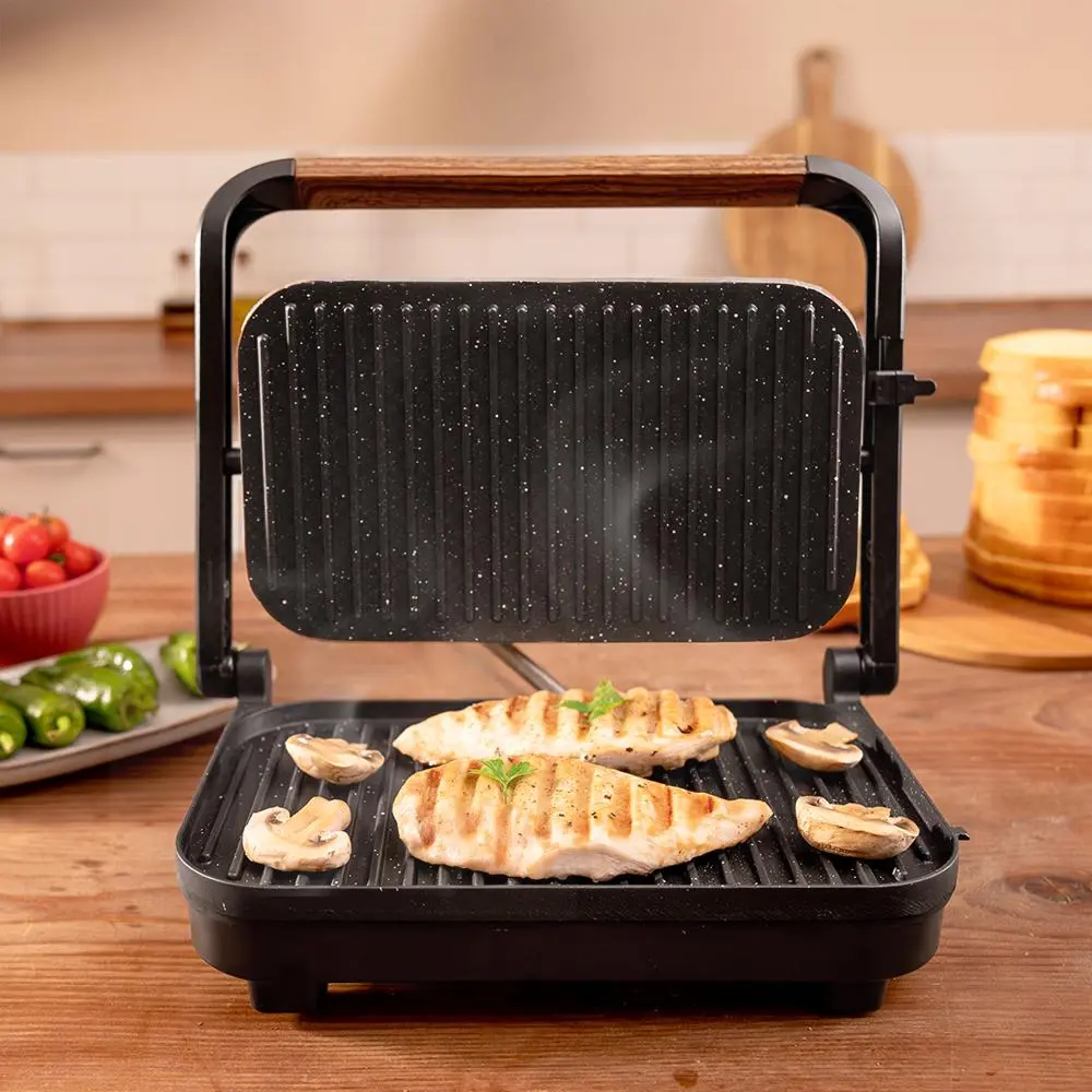 Grill electric Cecotec RocknGrill 1200 (Black/Wood) - 2