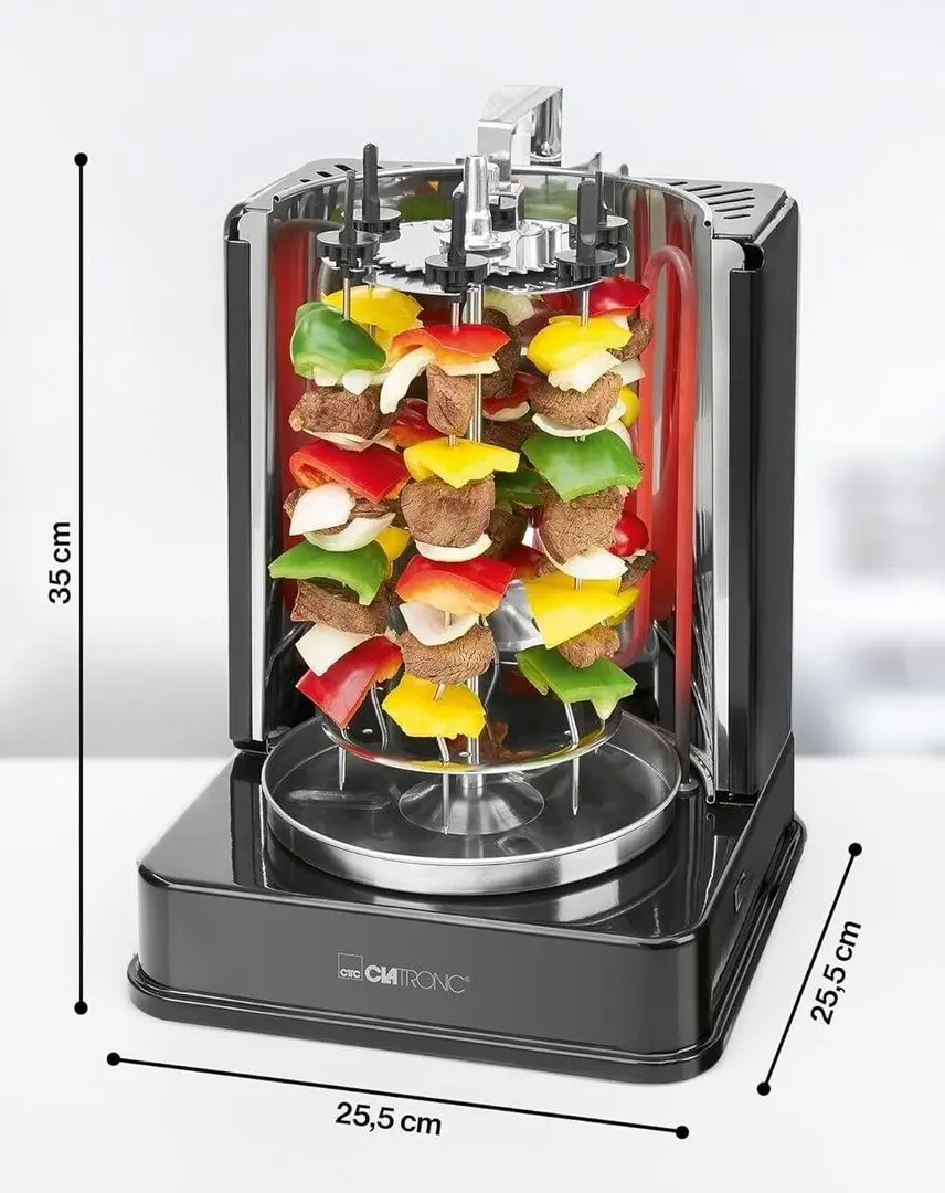 Вертикальный электрогриль Clatronic DVG 3686 (Black)