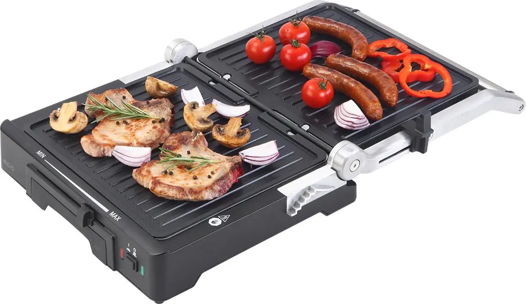 Электрогриль ECG Deluxe KG 300 (Inox/Black)