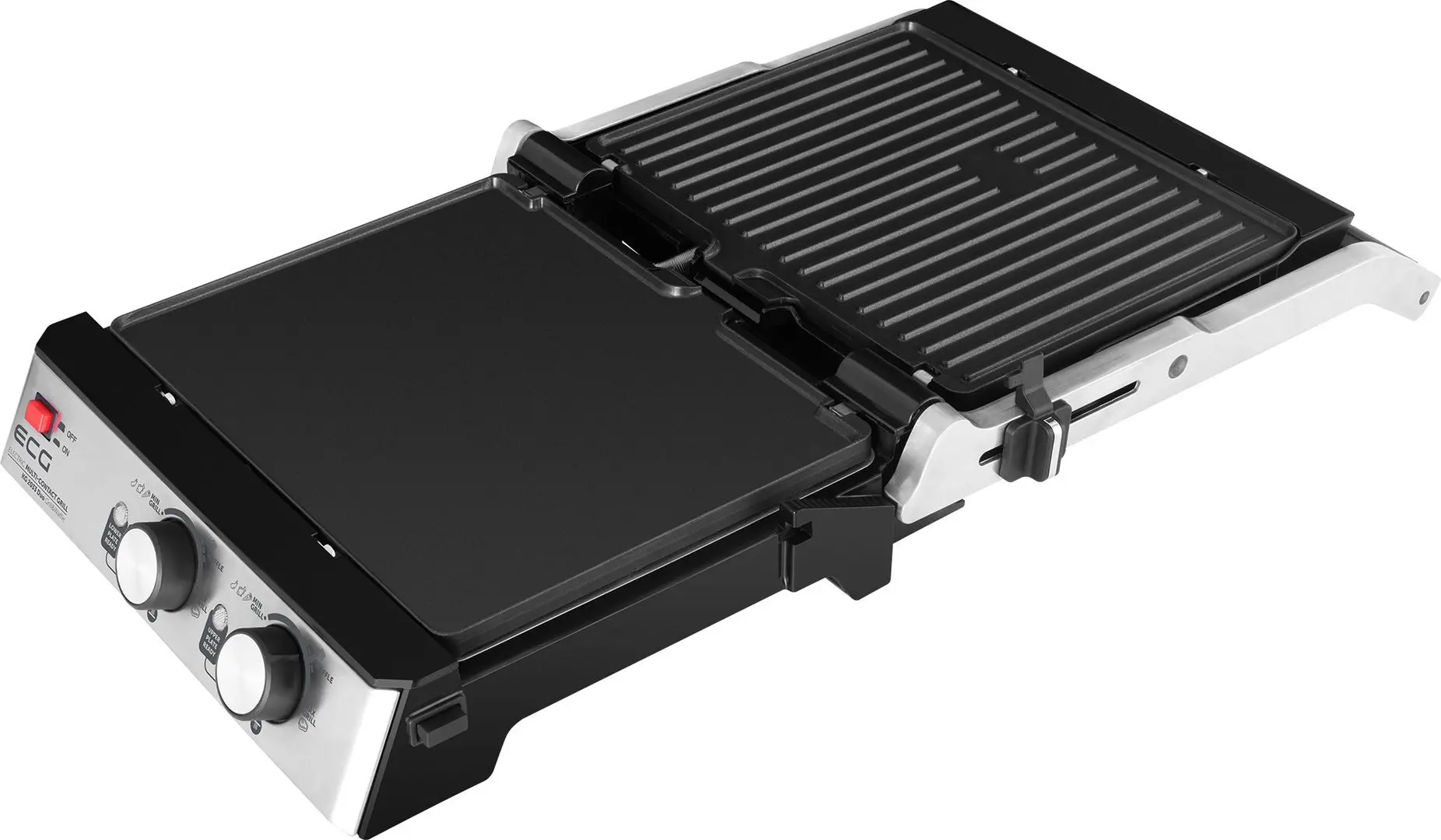 Электрогриль ECG Duo Grill & Waffle KG 2033 (Inox/Black)