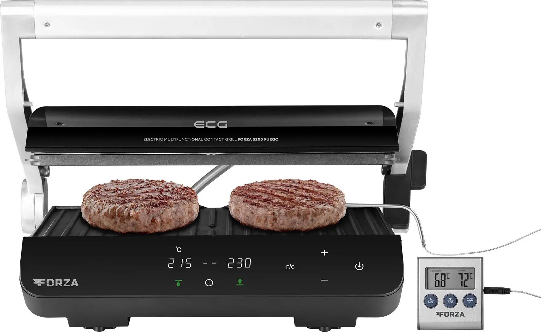Электрогриль ECG Forza 5200 Fuego (Inox/Black)