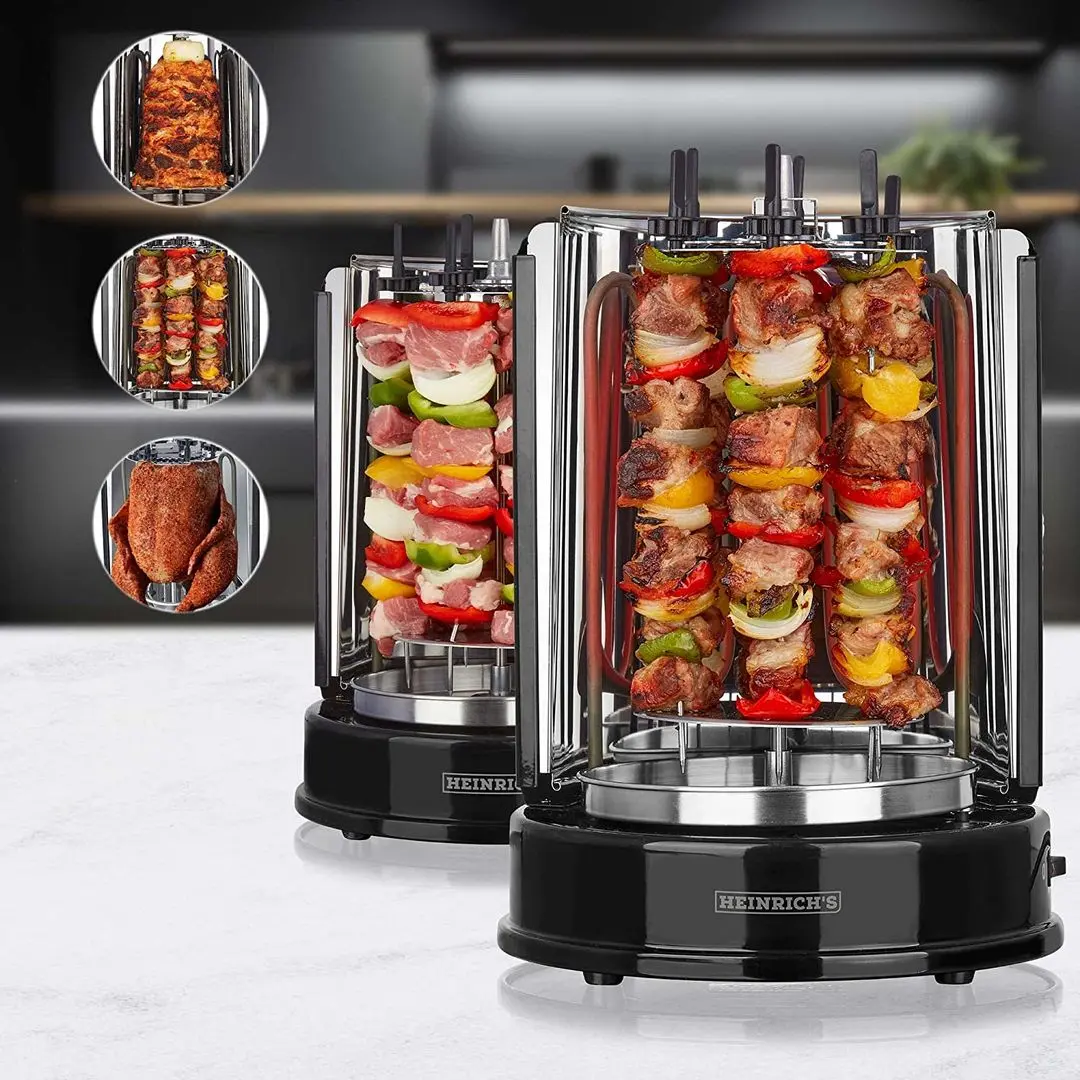 Grill electric vertical Heinrichs HDG 8687 (Inox)