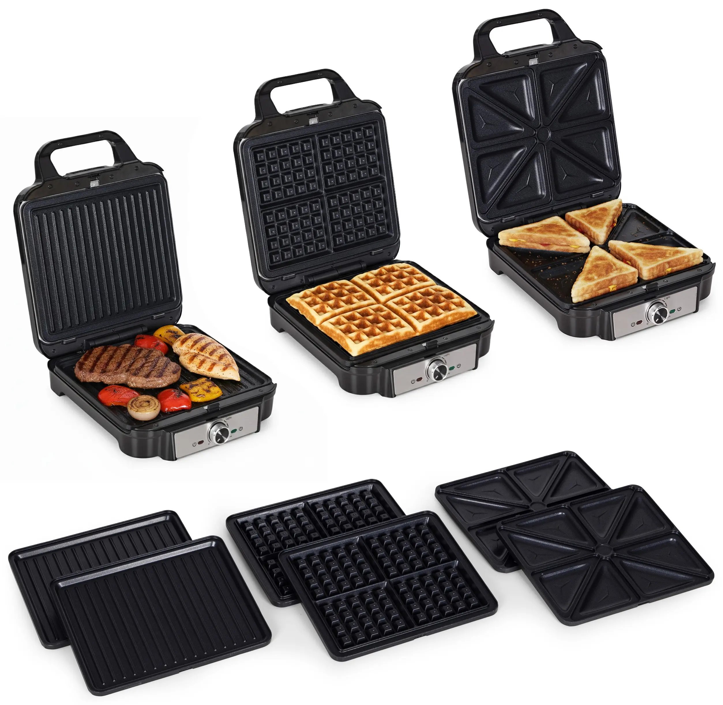 Grill electric 3in1 Kaden AN-205M (Silver/Black)