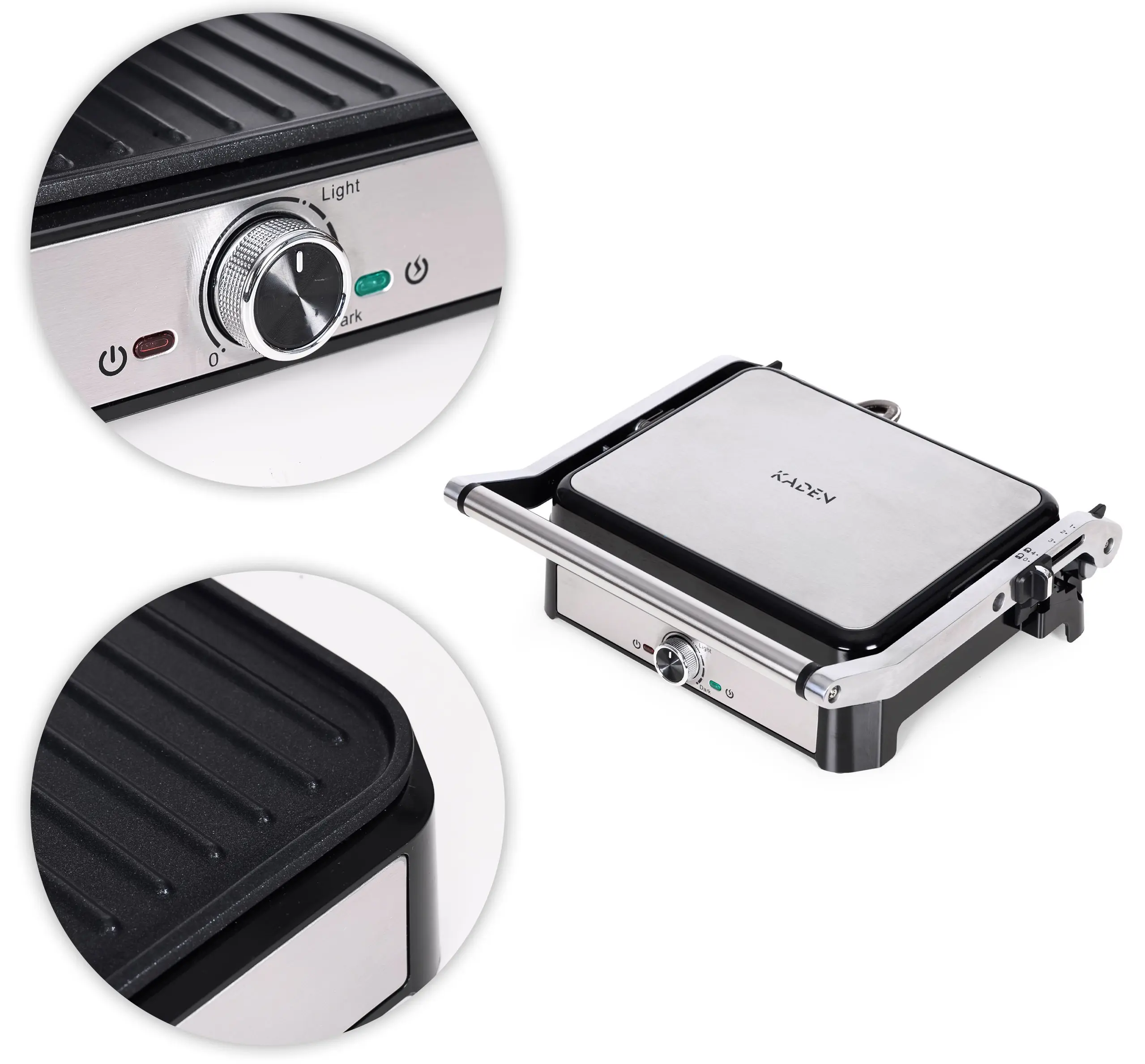 Grill electric Kaden AN-608B (Inox/Black)