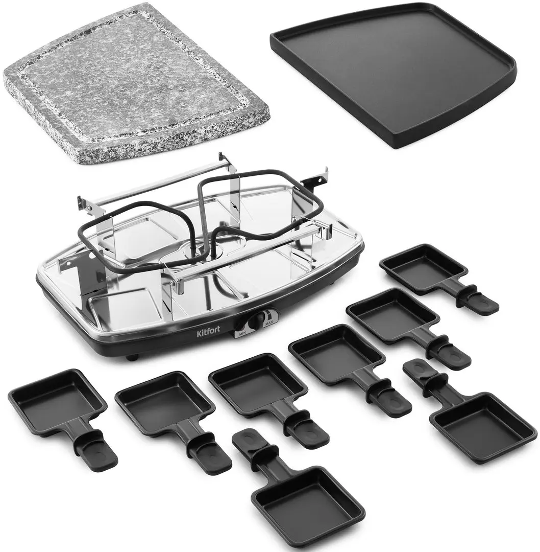 Раклетница Kitfort KT-1649 (Black/Marble) - 4