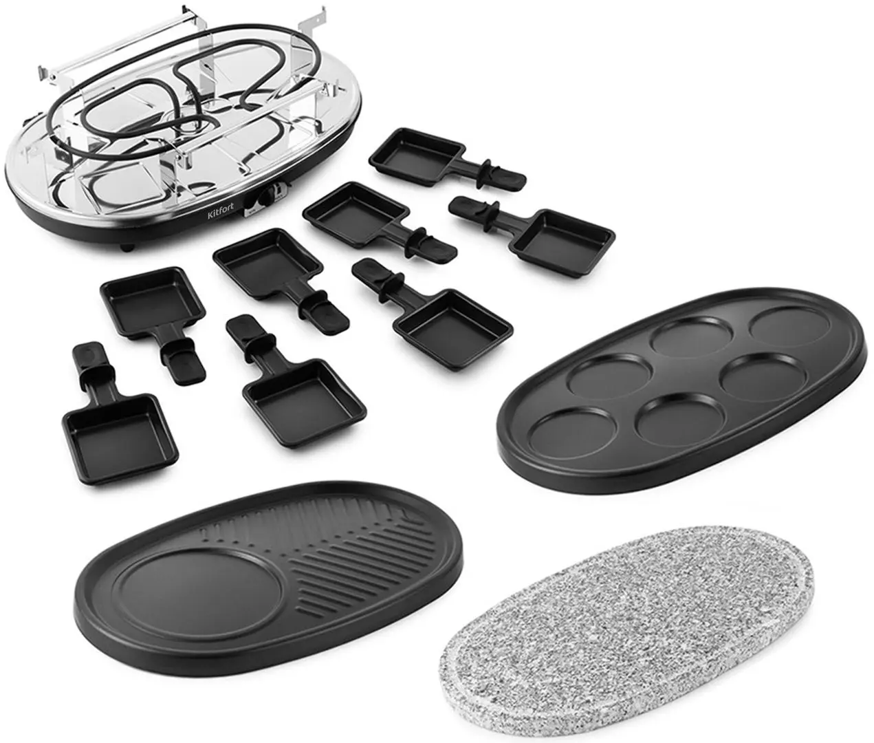 Раклетница Kitfort KT-1651 (Black/Marble) - 4