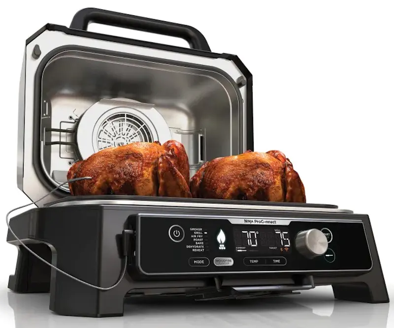 Электрический гриль Ninja Woodfire Pro Connect XL OG901EU (Blue/Black)