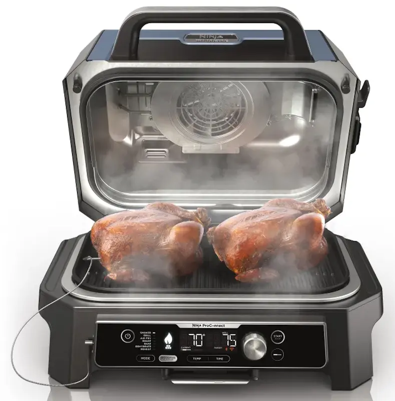 Электрический гриль Ninja Woodfire Pro Connect XL OG901EU (Blue/Black)