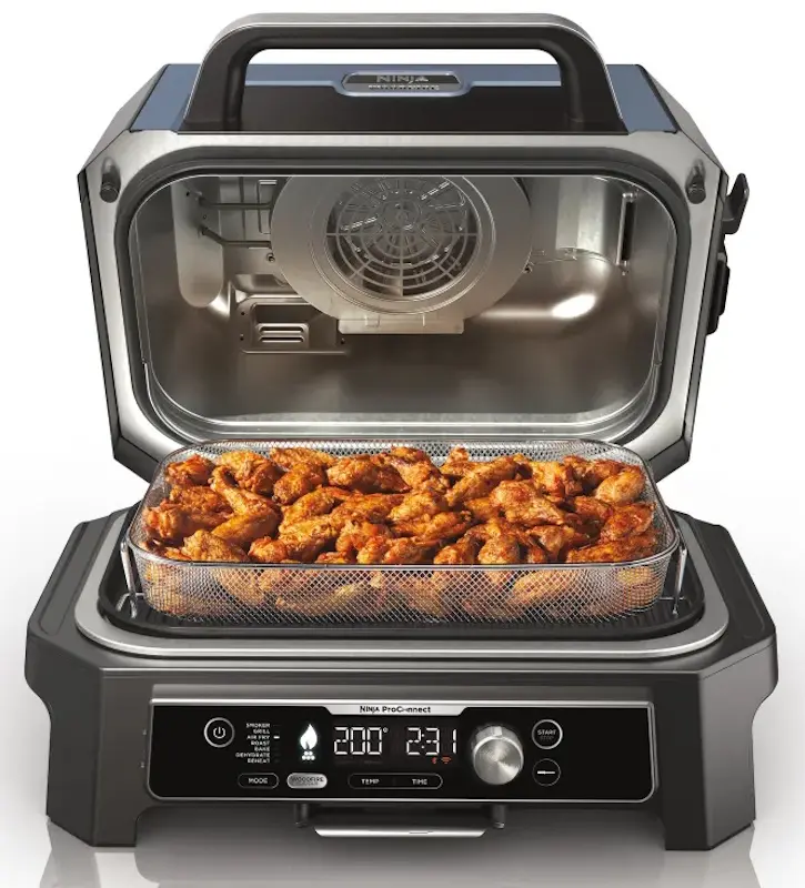 Электрический гриль Ninja Woodfire Pro Connect XL OG901EU (Blue/Black)