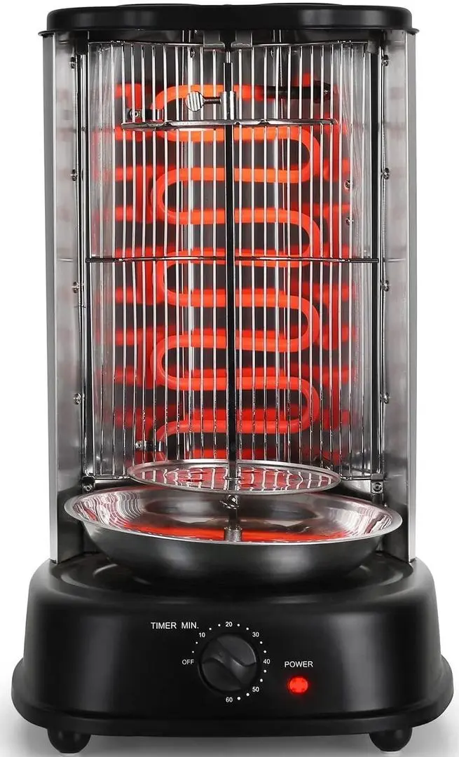 Вертикальный электрогриль OneConcept Kebap Master (Black/Inox) - 5