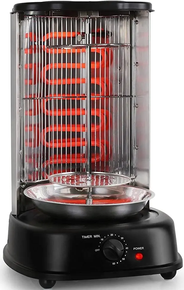 Вертикальный электрогриль OneConcept Kebap Master (Black/Inox)