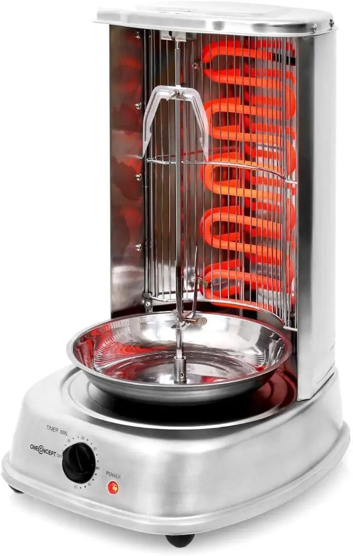 Вертикальный электрогриль OneConcept Kebap Master (Inox) - 3