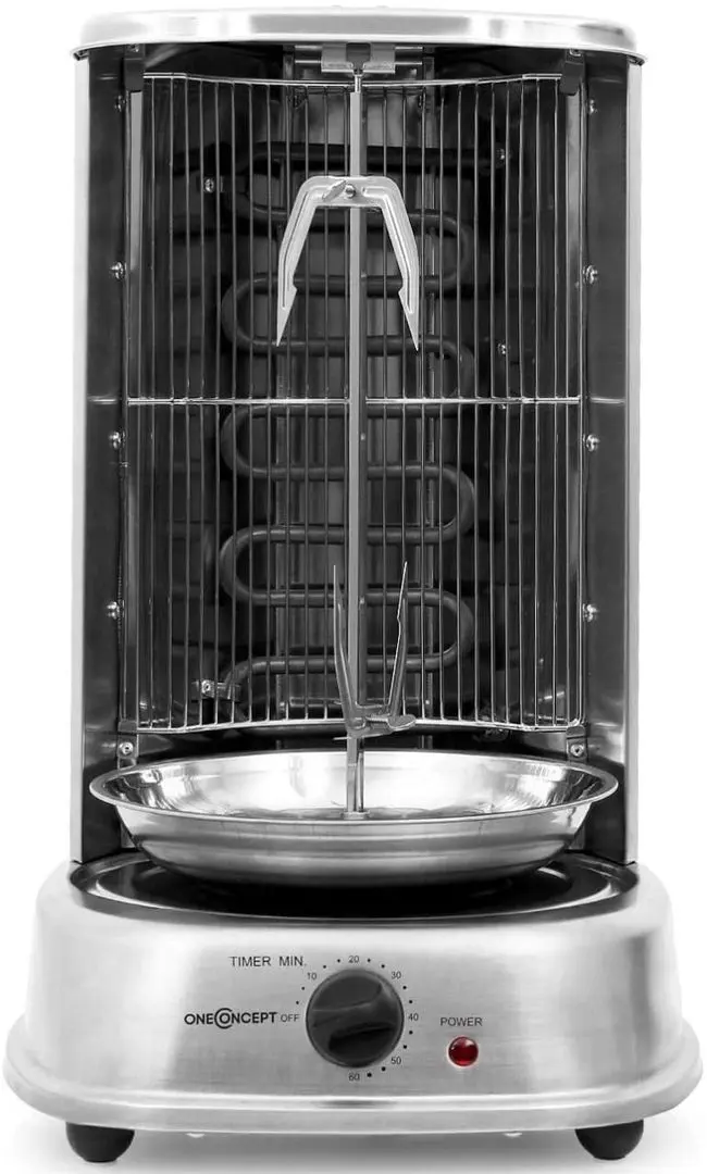 Вертикальный электрогриль OneConcept Kebap Master (Inox)