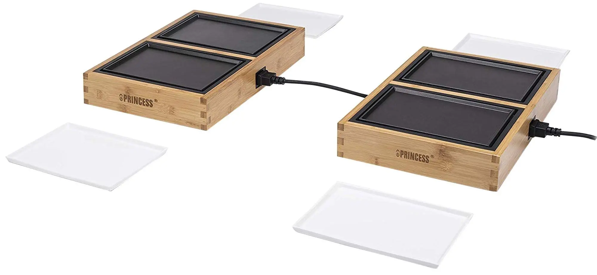 Grill electric Princess Dinner4all Pure 110404001001 (Black/Wood)