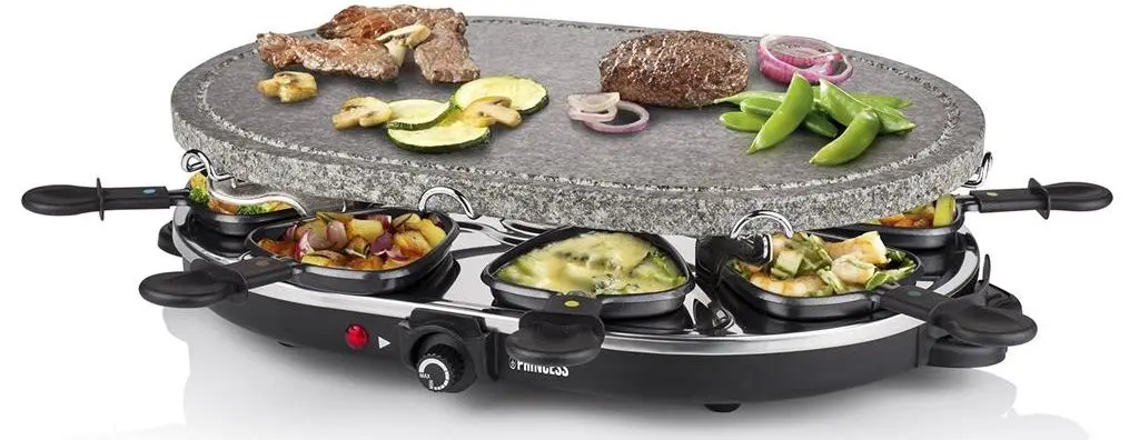 Grill cu raclete Princess Oval Stone Grill & Raclette Party 16272 (Black) - 3
