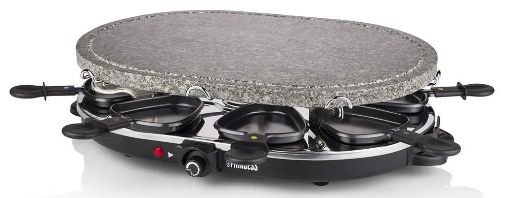 Grill cu raclete Princess Oval Stone Grill & Raclette Party 16272 (Black)