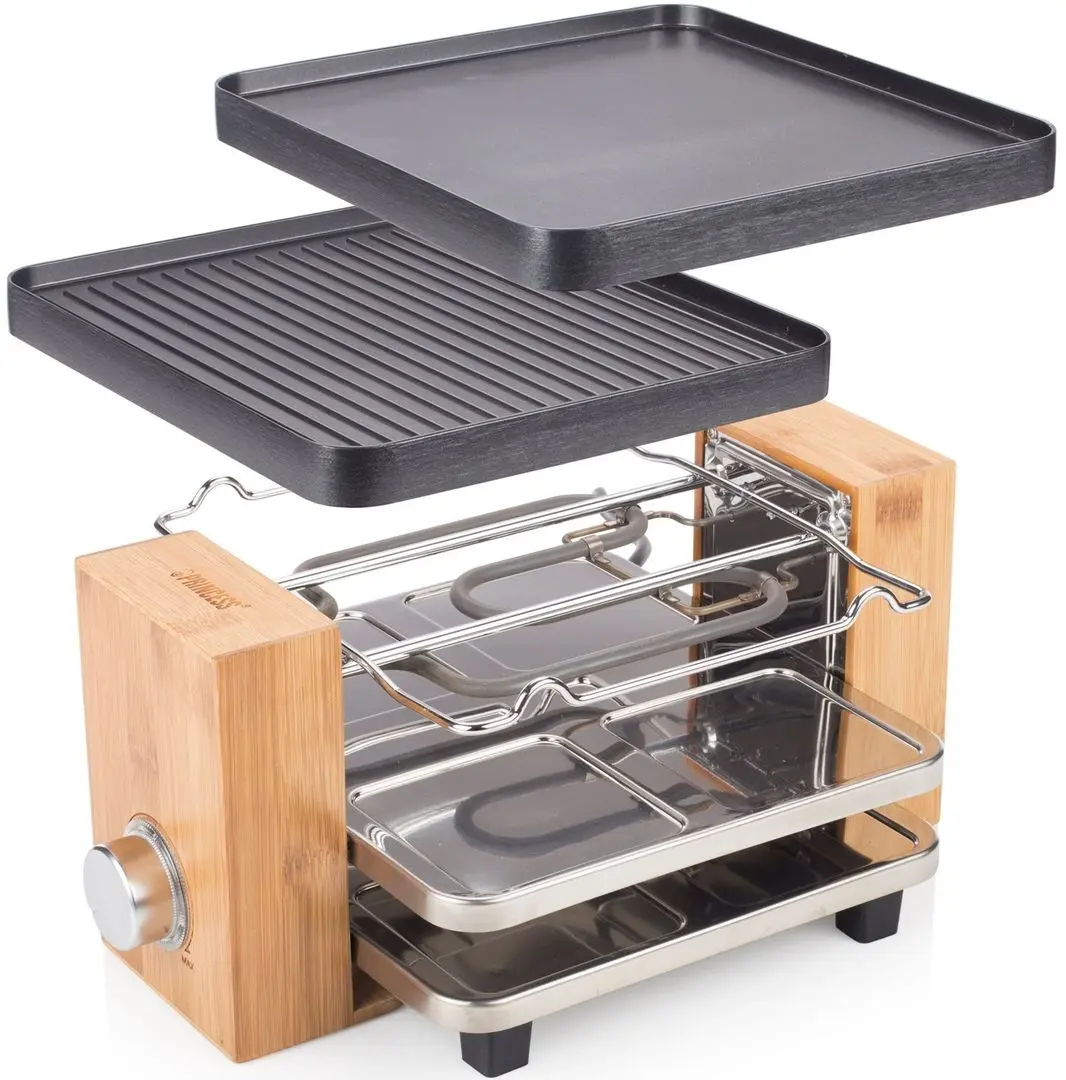 Grill cu raclete Princess Pure 4 0116290001001 (Black/Bamboo) - 2
