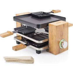 Grill cu raclete Princess Pure 4 0116290001001 (Black/Bamboo)