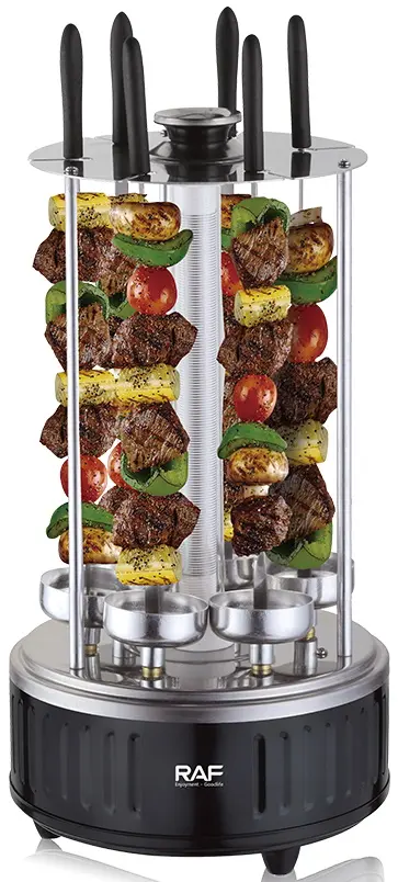 Aparat electric pentru frigarui RAF R.8612 (Black/Inox)