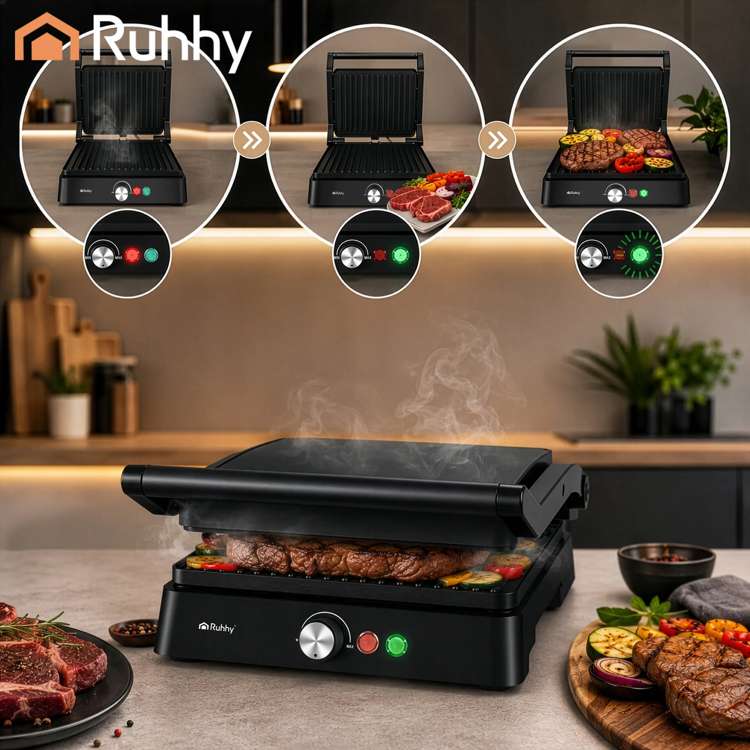 Электрогриль Ruhhy 26176 (Black) - 7