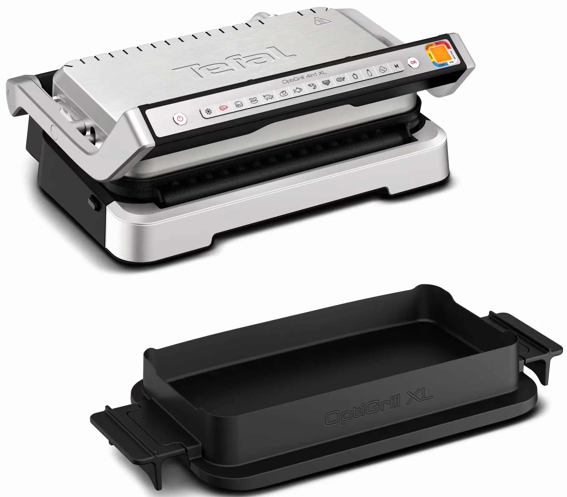 Grill electric Tefal OptiGrill 4in1 XL GC784D30 (Silver)